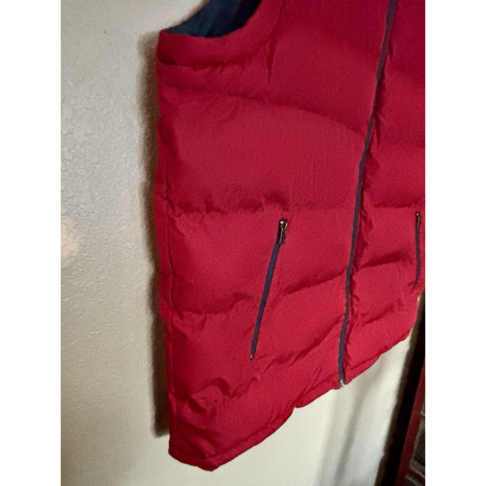 US Polo Assn. Vest Mens Large L Red Pockets Full Zip Insulated Puffer - Picture 4 of 10